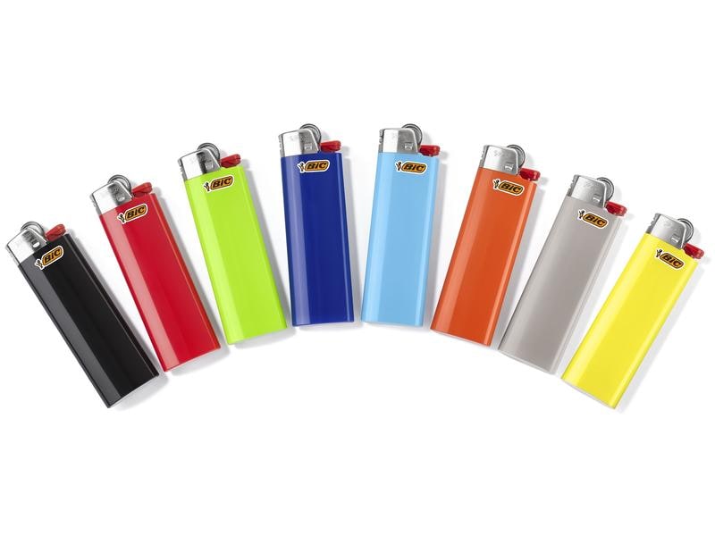 BIC Reibradfeuerzeug J26 Maxi, 6er Pack Feuerzeug-6er-Pack in verschiedenen Farben