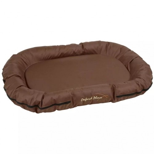 Cama impermeável para cães, marrom
