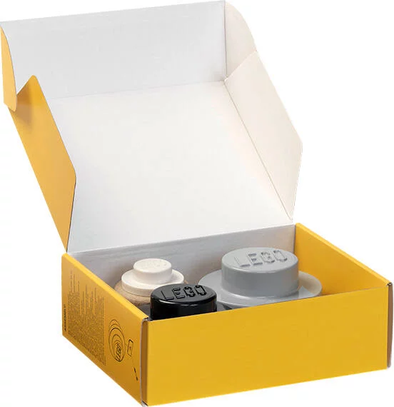 SET DE 3 PATERES LEGO NOIR GRIS BLANC