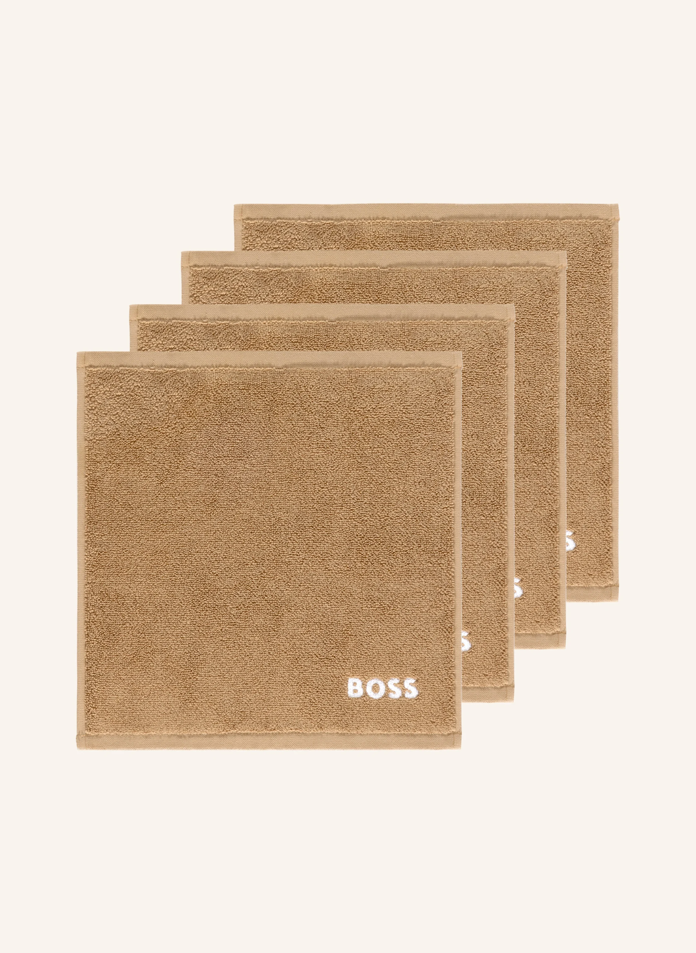 BOSS 4er-Set Waschlappen PLAIN WASCHLAPPEN 4ER SET