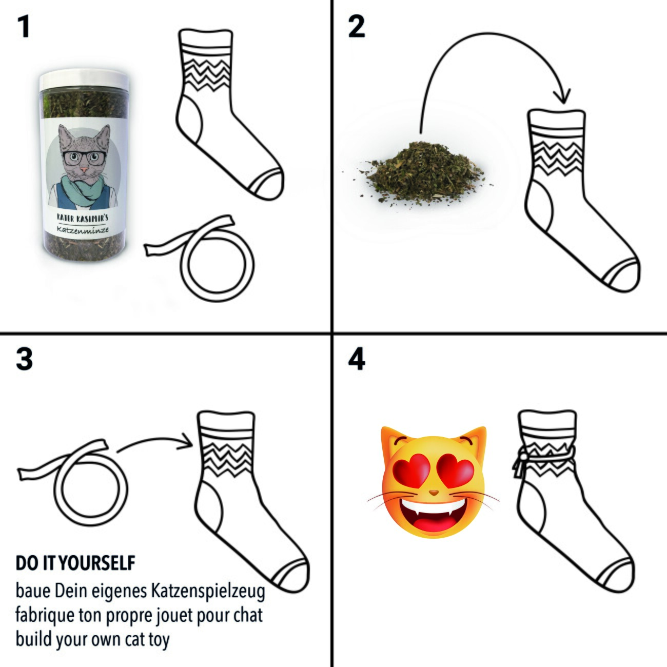 Kater Kasimir Catnip (Katzenminze) im 60g Vorratspack (getrocknet, geschnitten und gesiebt)