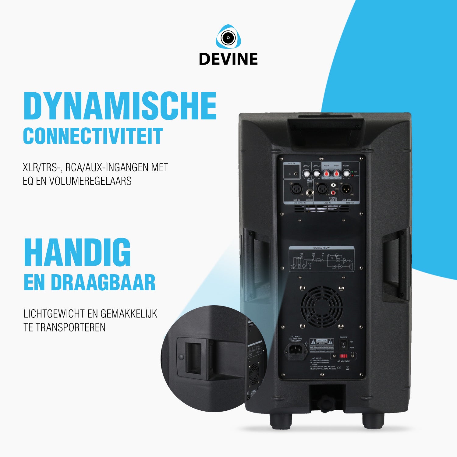 Devine Onyx 12A + speakerhoes