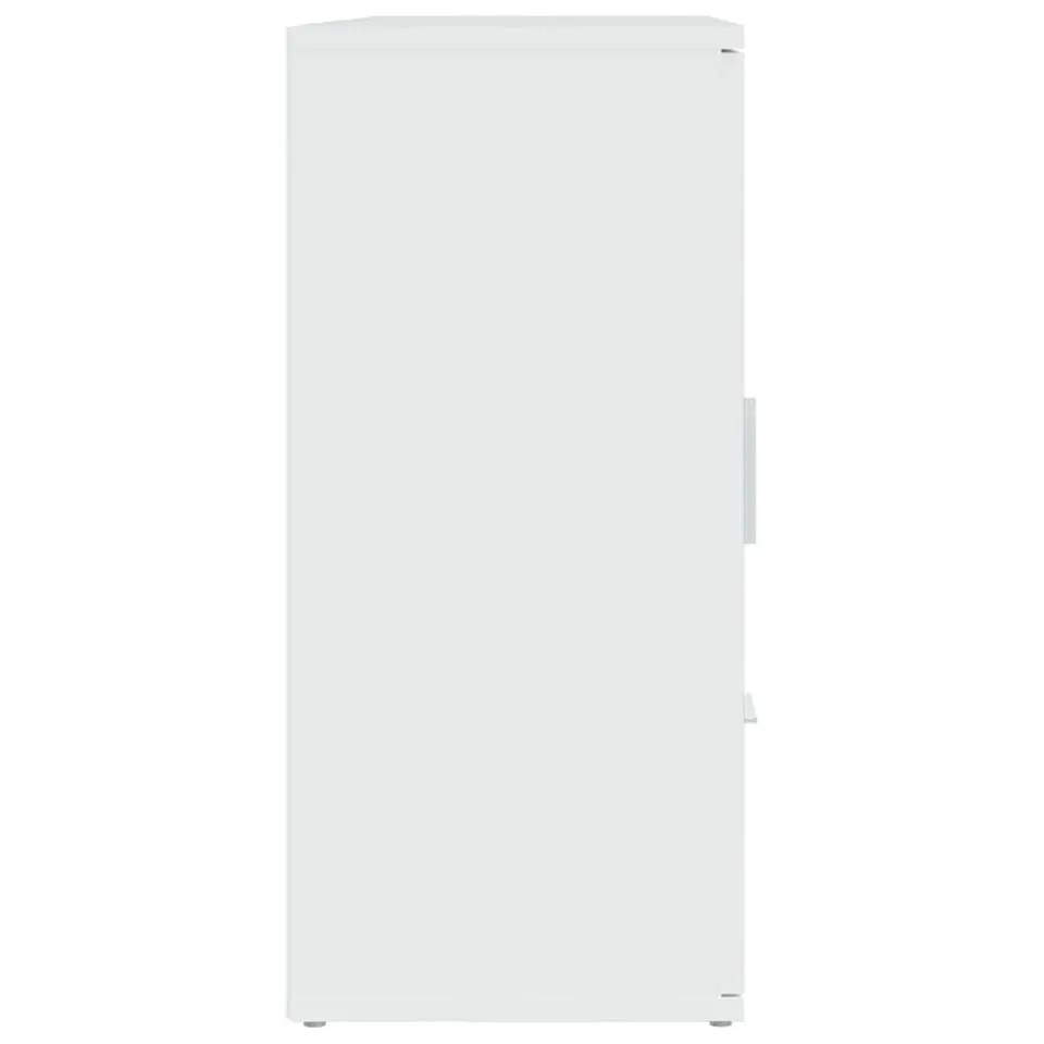 vidaXL - Dressoir met 2 deuren 3 lades - Wit - Bewerkt hout -91x29.5x65 cm