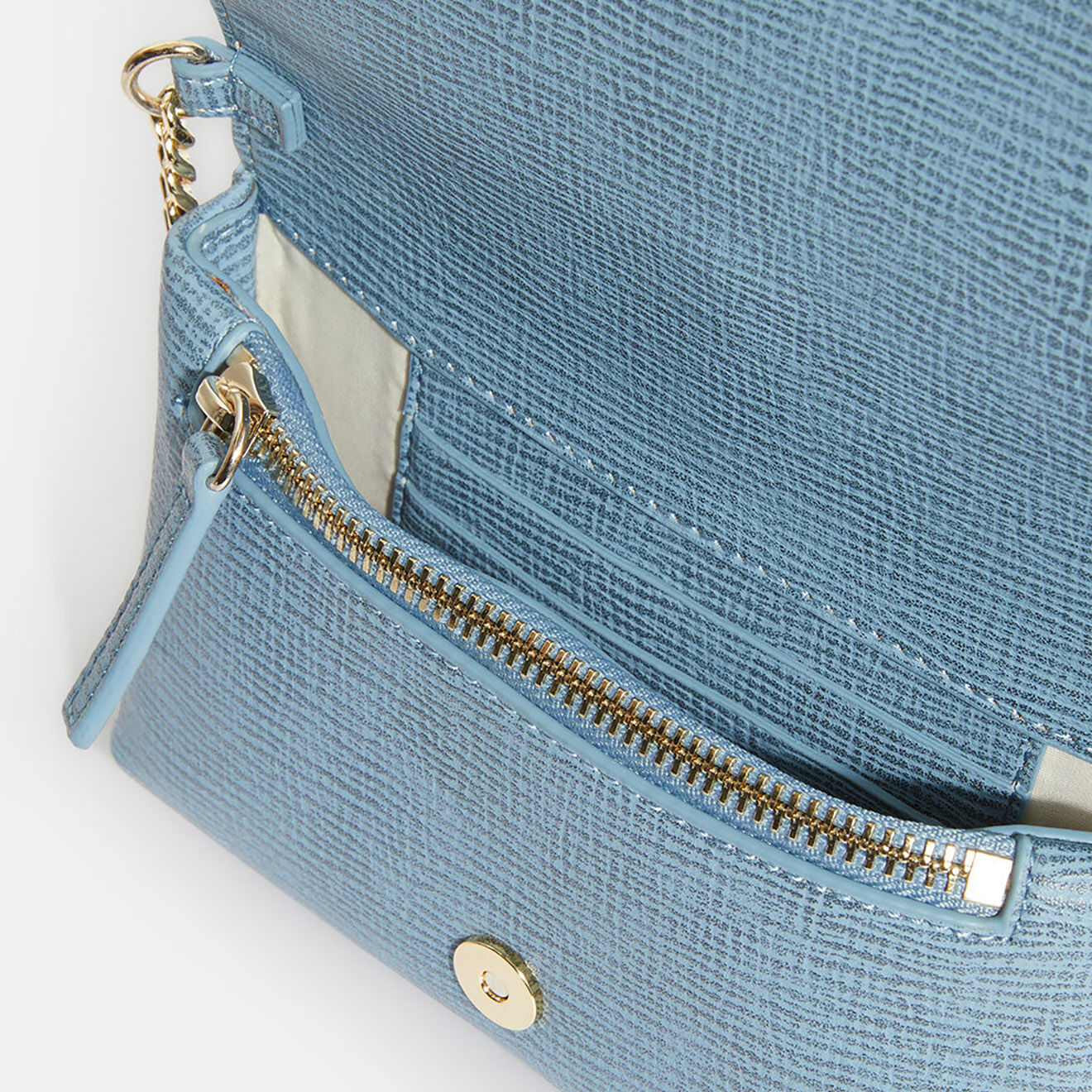 Tommy Hilfiger Sac bandoulière Plush mini crossover bleu clair - 11x18x5 cm