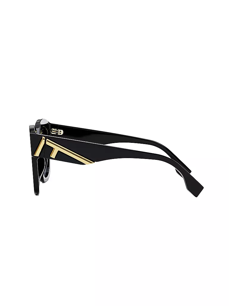 FENDI FENDI First schwarze eckige Sonnenbrille schwarz
