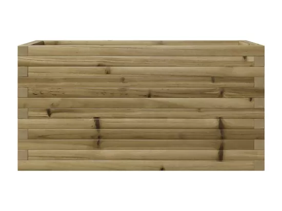 Jardinière bac lit surélevé bois marron 90 x 40 x 46 cm 02_0037979