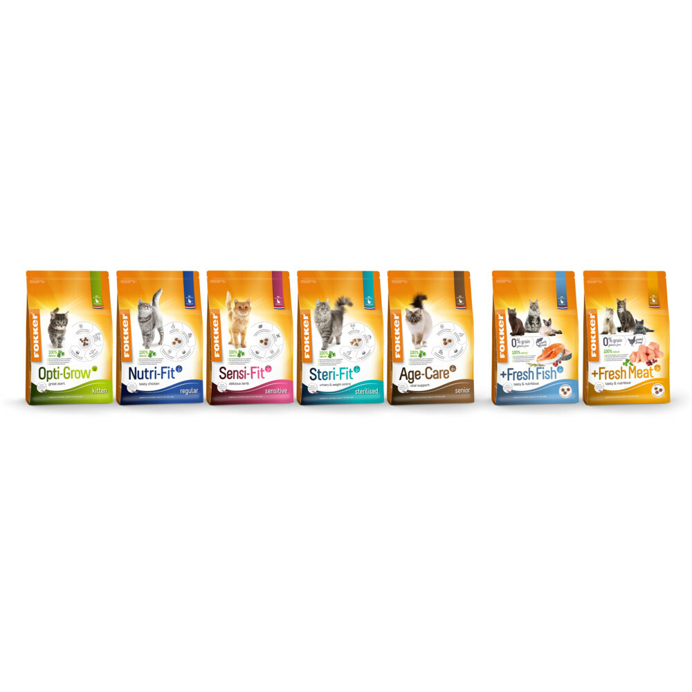 Fokker Opti Grow Kitten Kattenvoer Gevogelte2,5 kg