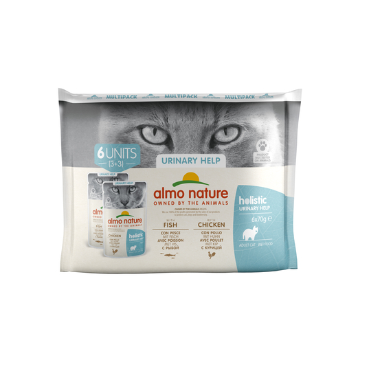 Multipack Holistic Urinary Help poisson & poulet pour chat 6X70g