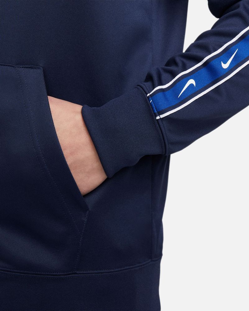 Sweat zippé à capuche Nike Repeat Bleu Marine & Blanc pour homme