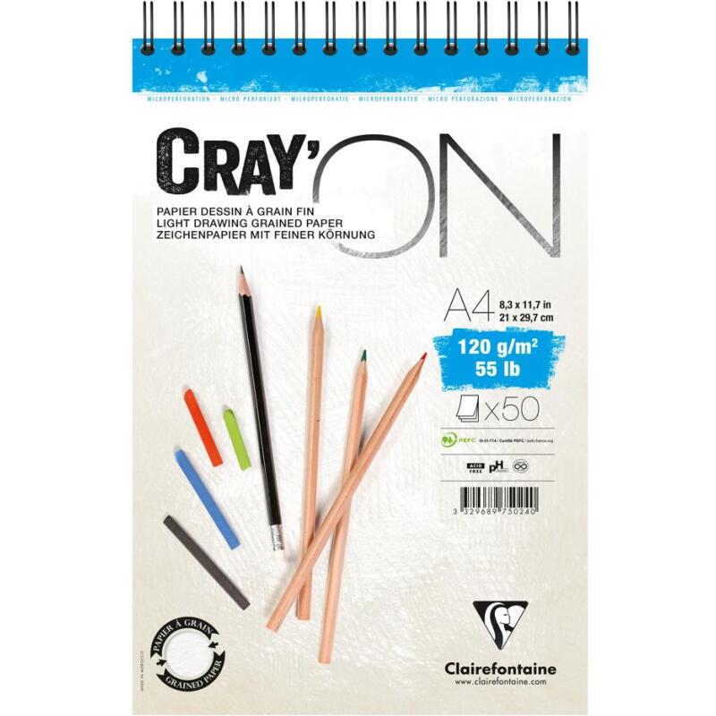 Cray'ON bloc spiralé 50F A4 120g