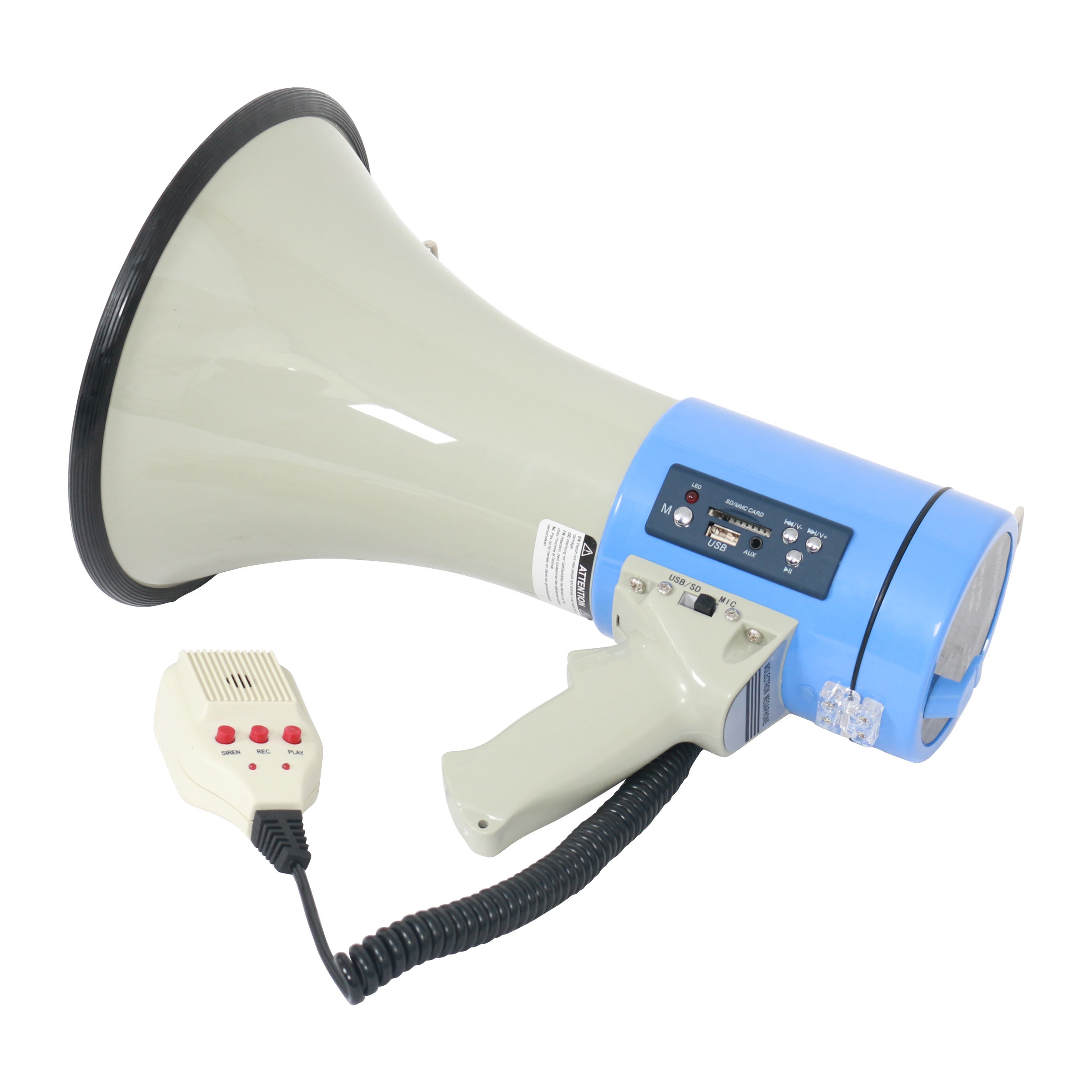 Vexus MEG065 65W megafoon met sirene, USB/SD en accu