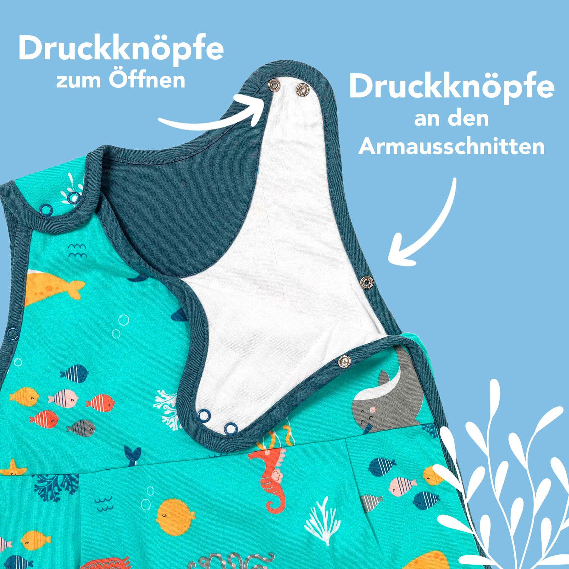 schlummersack Schlafsack ohne Füßen 1.0 Tog Meerestiere