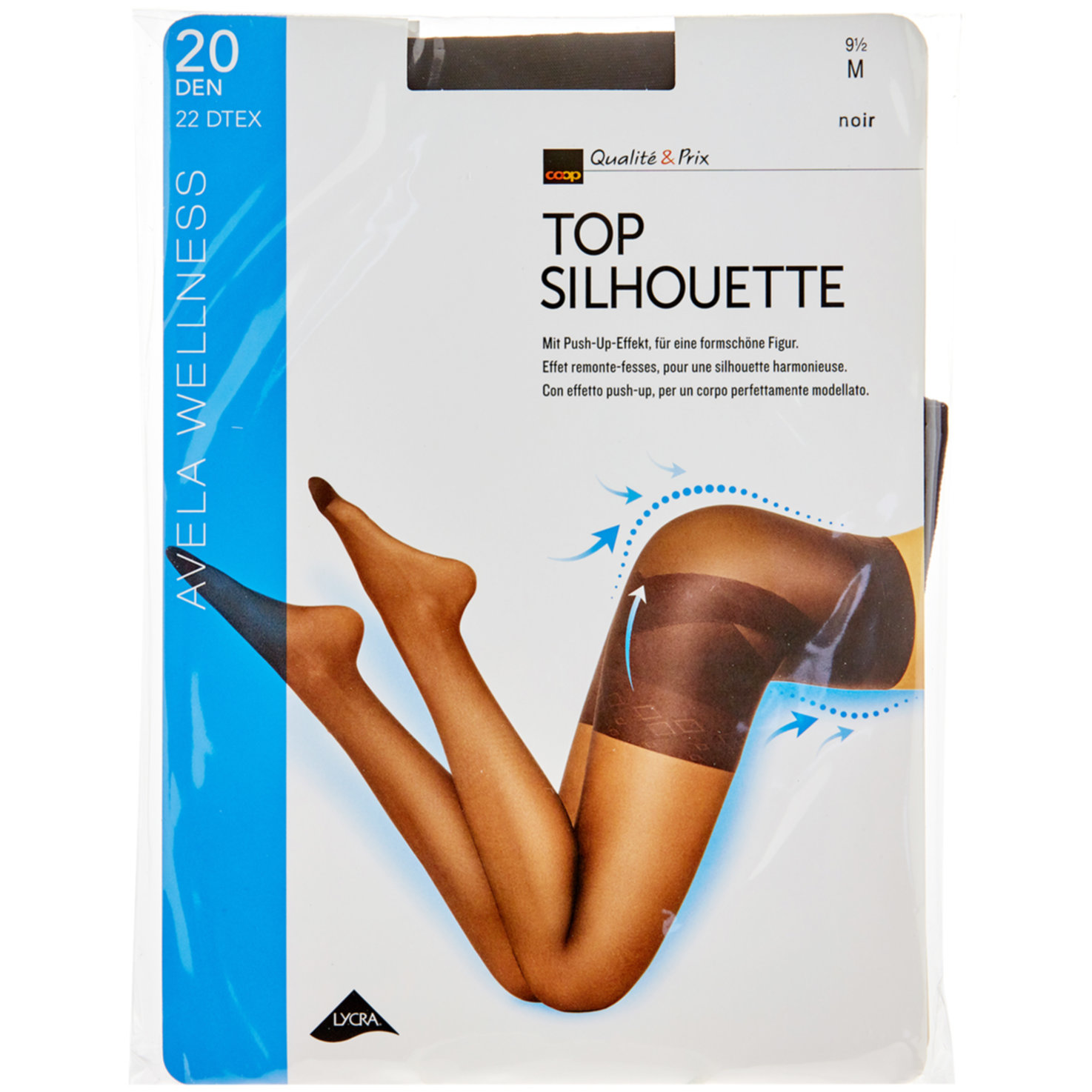 Avela Strumpfhose Top Silhouette Noir