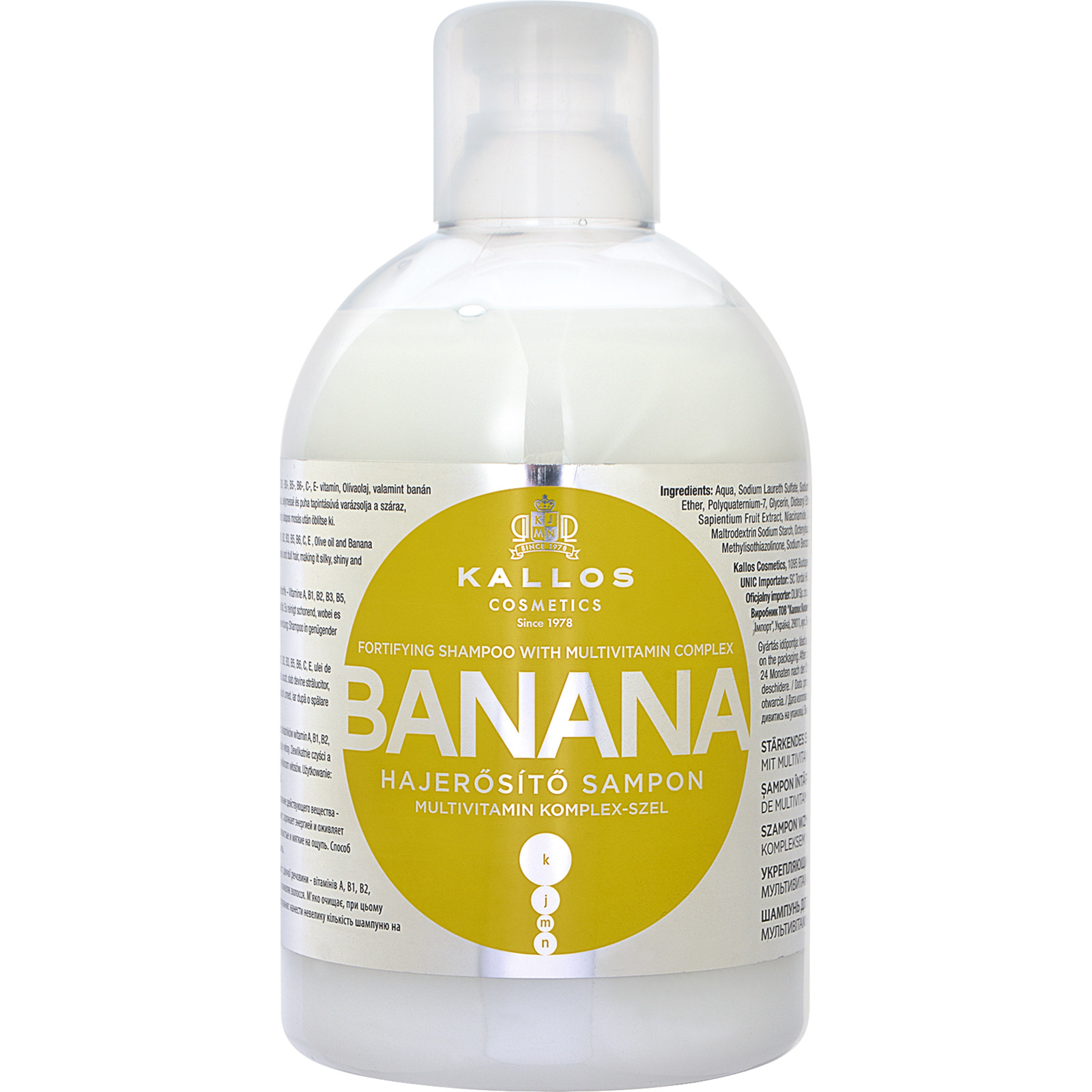 Kallos Shampoo Banana Multivitamin 1000 ml