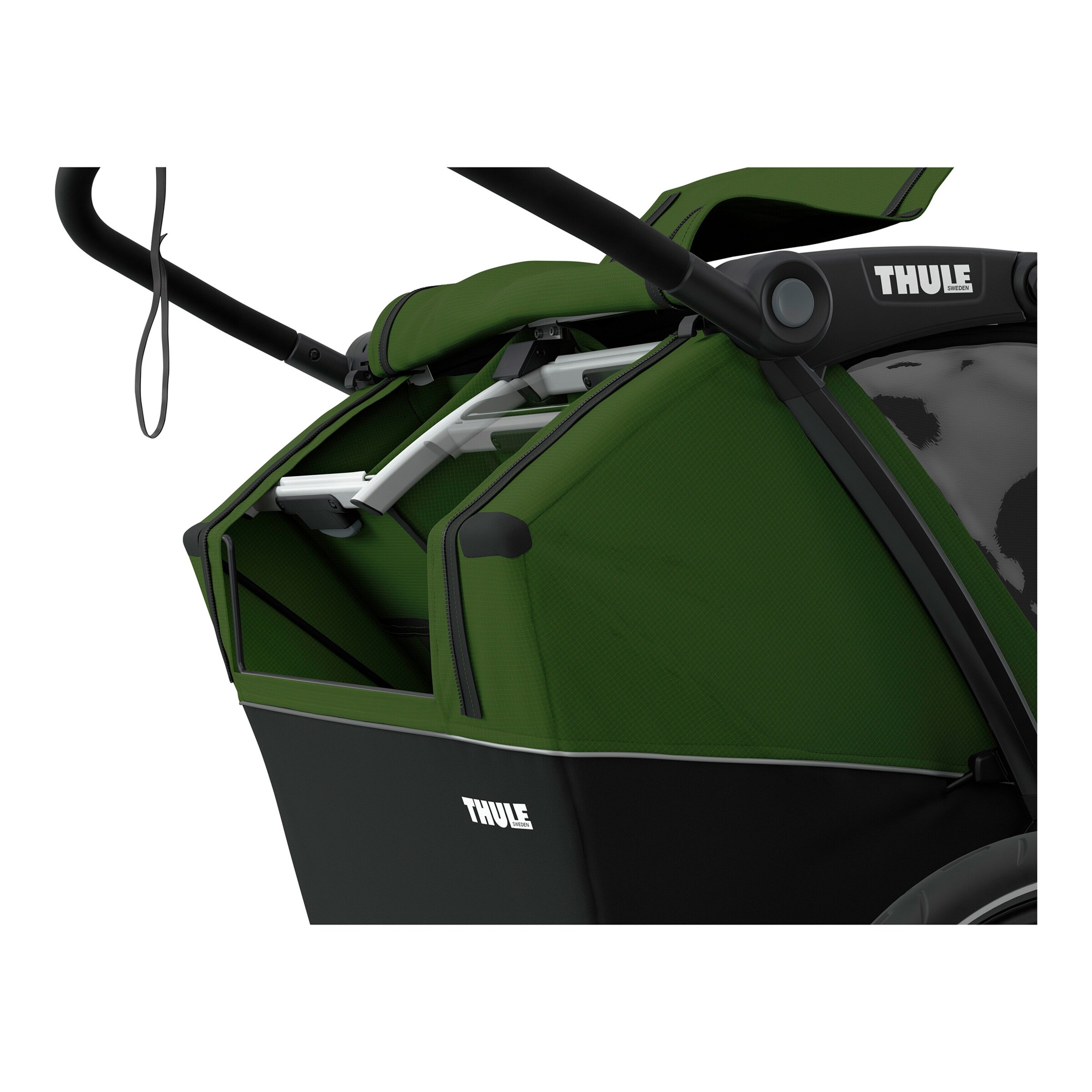 Thule Fahrradanhänger Chariot Cab 2 inkl. Fußsack Sport Bundle cypress green