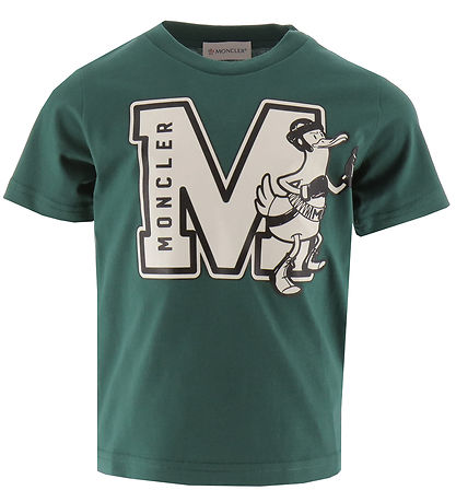 Moncler T-shirt -  Grøn/Hvid m. Print