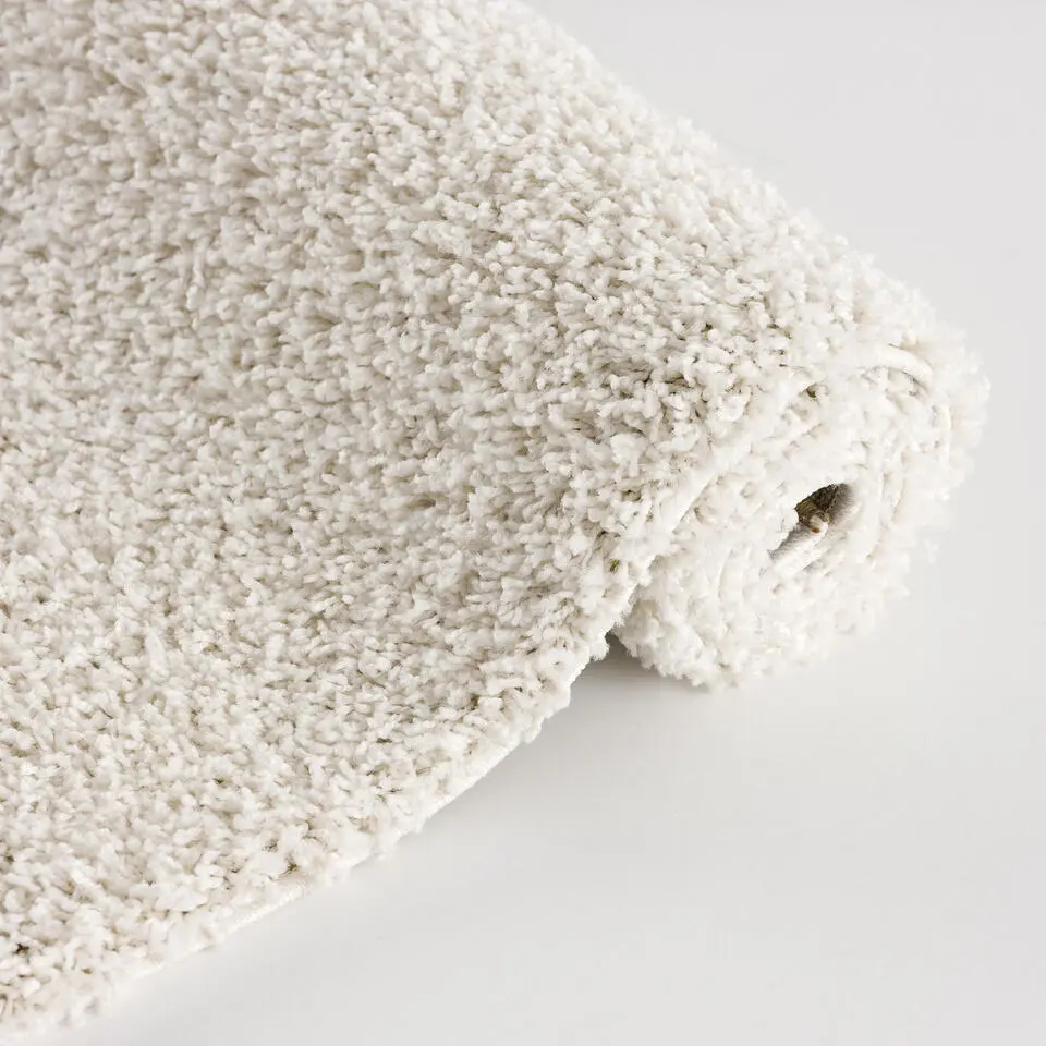 Loca Shaggy Vloerkleed Creme Hoogpolig - 200x200 CM Vierkant
