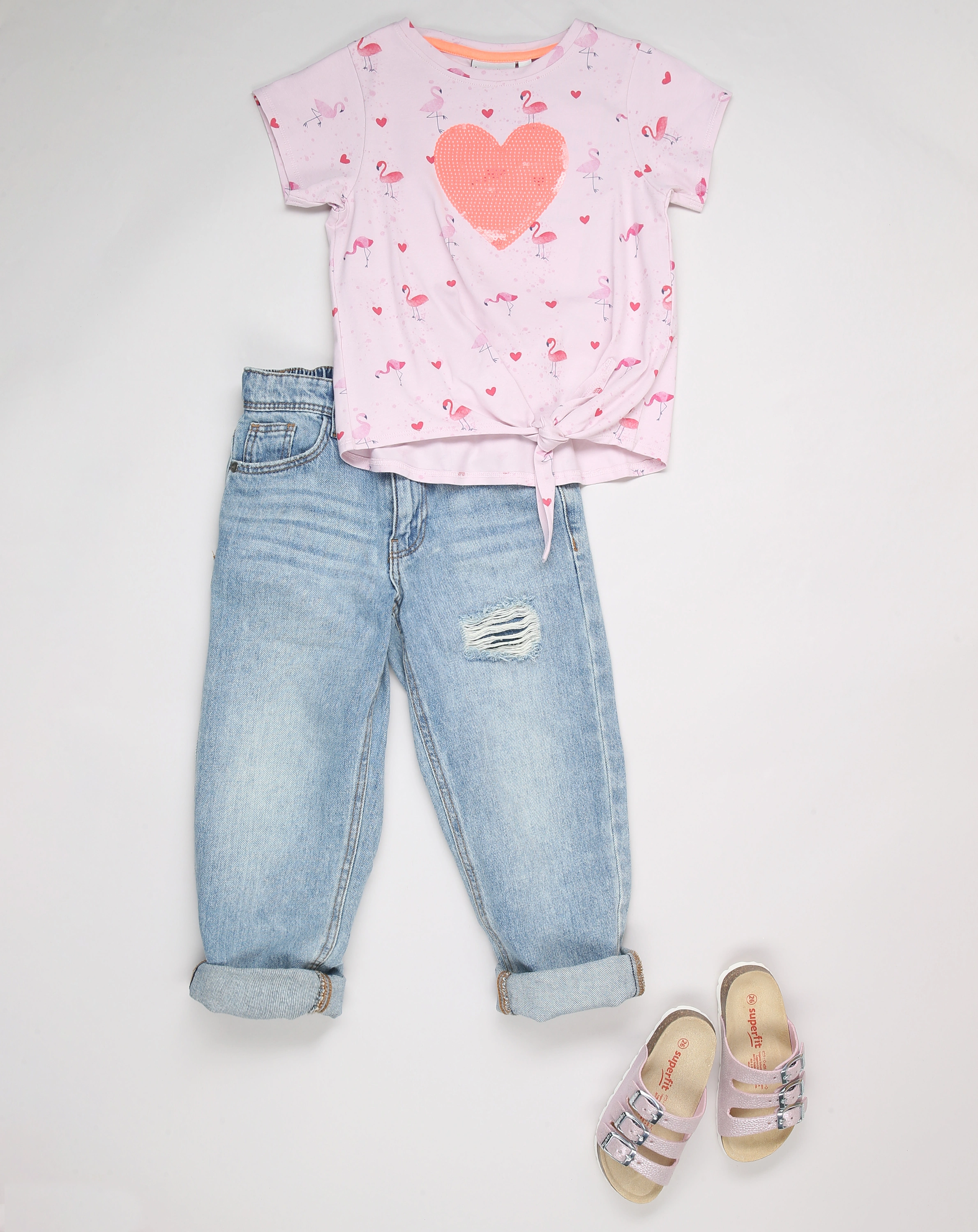 T-Shirt FLAMINGO LIEBE in rosa