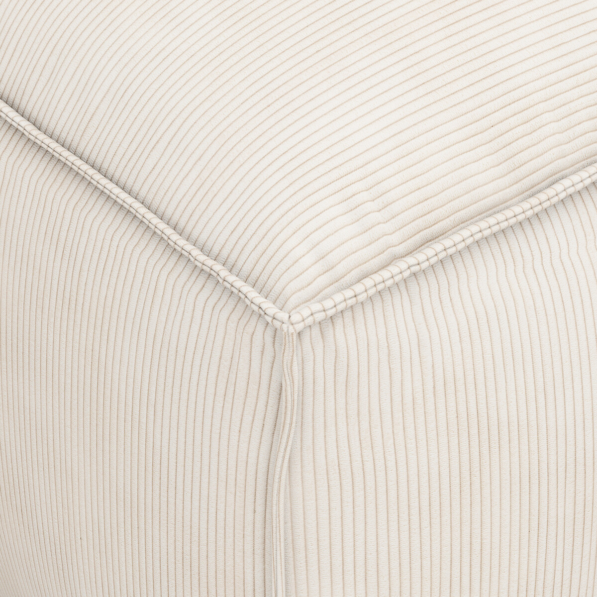 LA REDOUTE INTERIEURS<br>Canto modular de veludo canelado, Sete