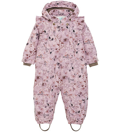 En Fant Flyverdragt - Burnished Lilac m. Blomster