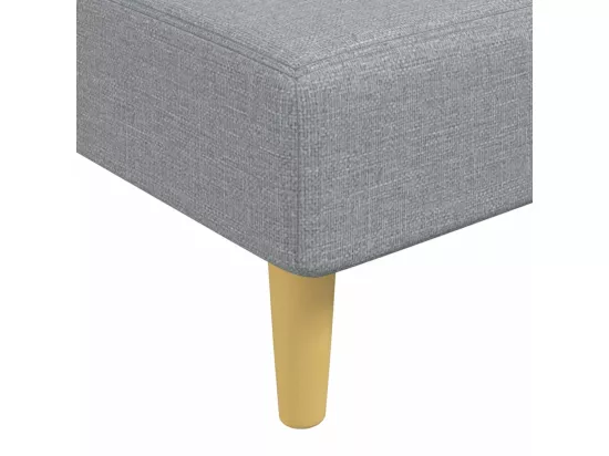 Prolenta Premium - Chaise longue gris clair tissu