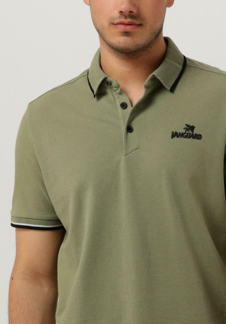 VANGUARD olijf vanguard polo short sleeve polo cotton poly waffle structure