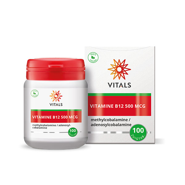 Vitals Vitamine B12 500 Mcg (100 zuigtabletten)