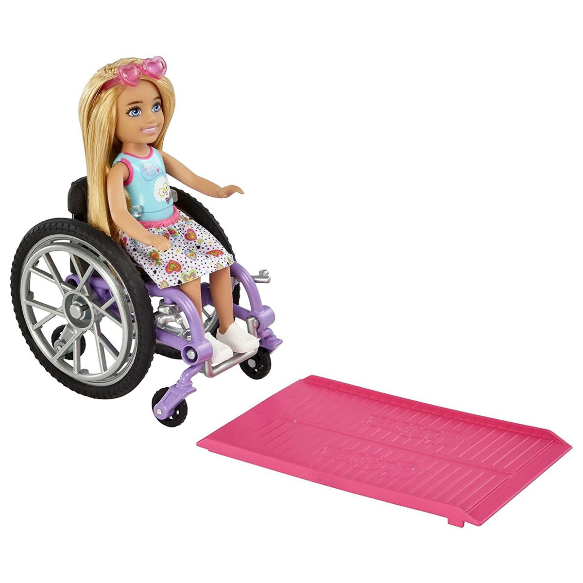 Mattel HGP29 - Barbie - Chelsea - Puppe mit Rollstuhl und Rampe
