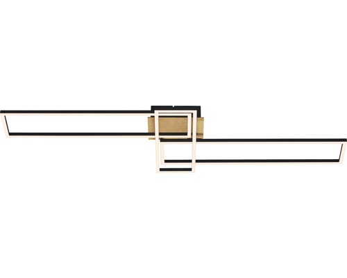 LED plafondlamp CCT dimbaar 55W 4400 lm 2700-5000 K 10,5x104x9 cm zwart + afstandsbediening + nachtlampfunctie + timer