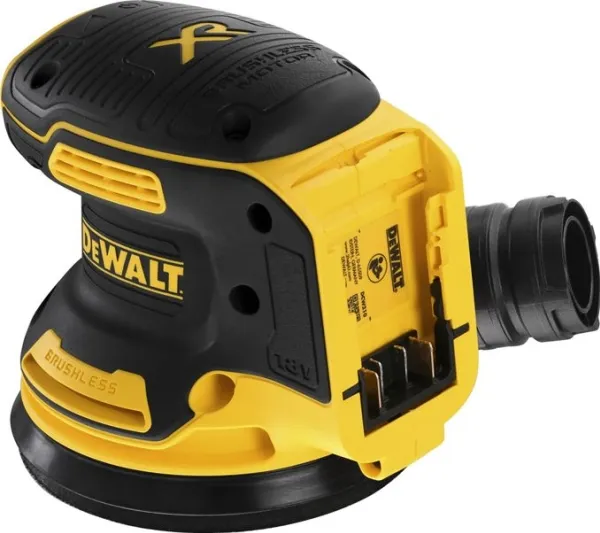 DeWALT DCW210NT-XJ, Random orbital sander, Sort, Gul, 8000 rpm, 12000 rpm, 12,5 cm, Batteri medfølger ikke