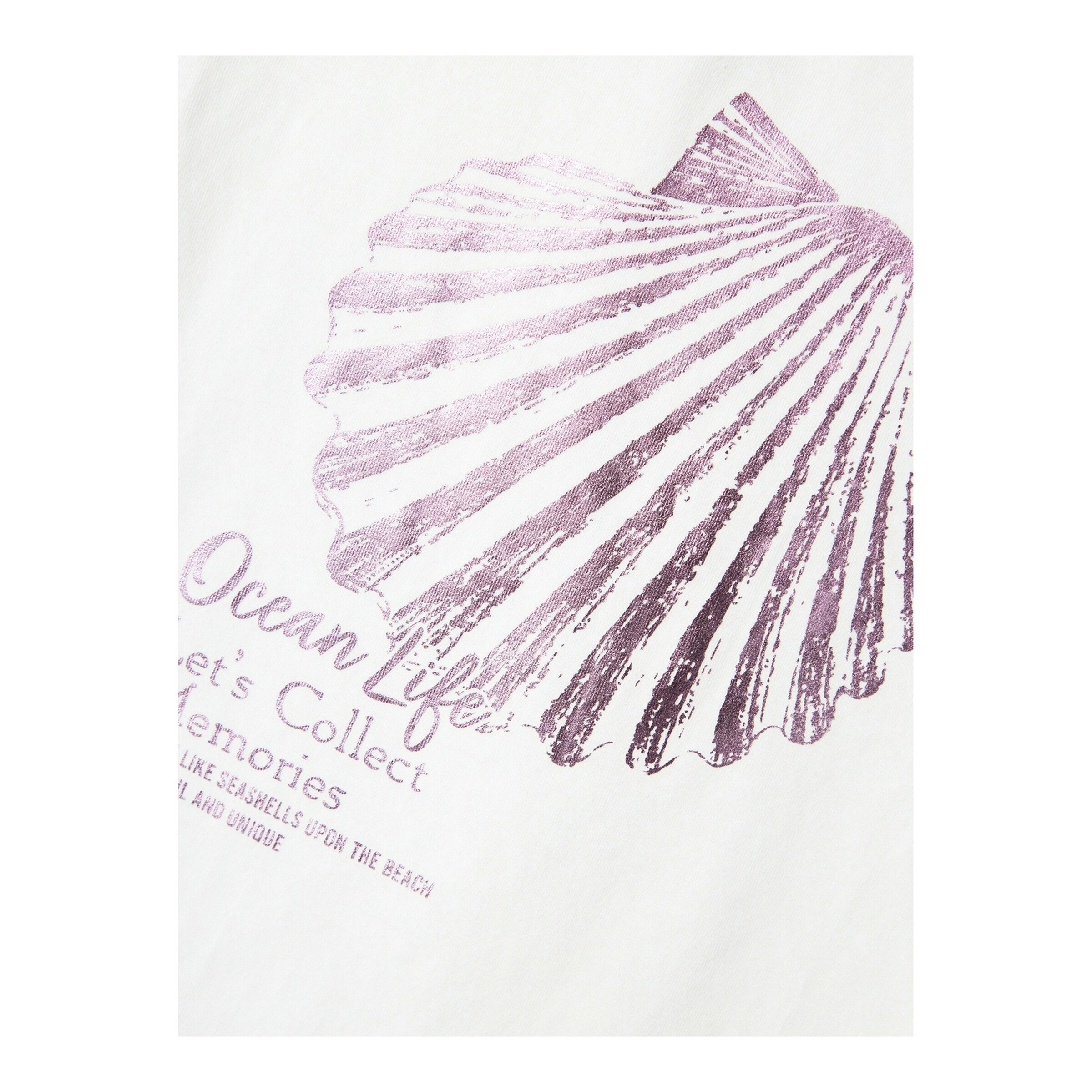 NAME IT T-Shirt Muschel weiß/lila