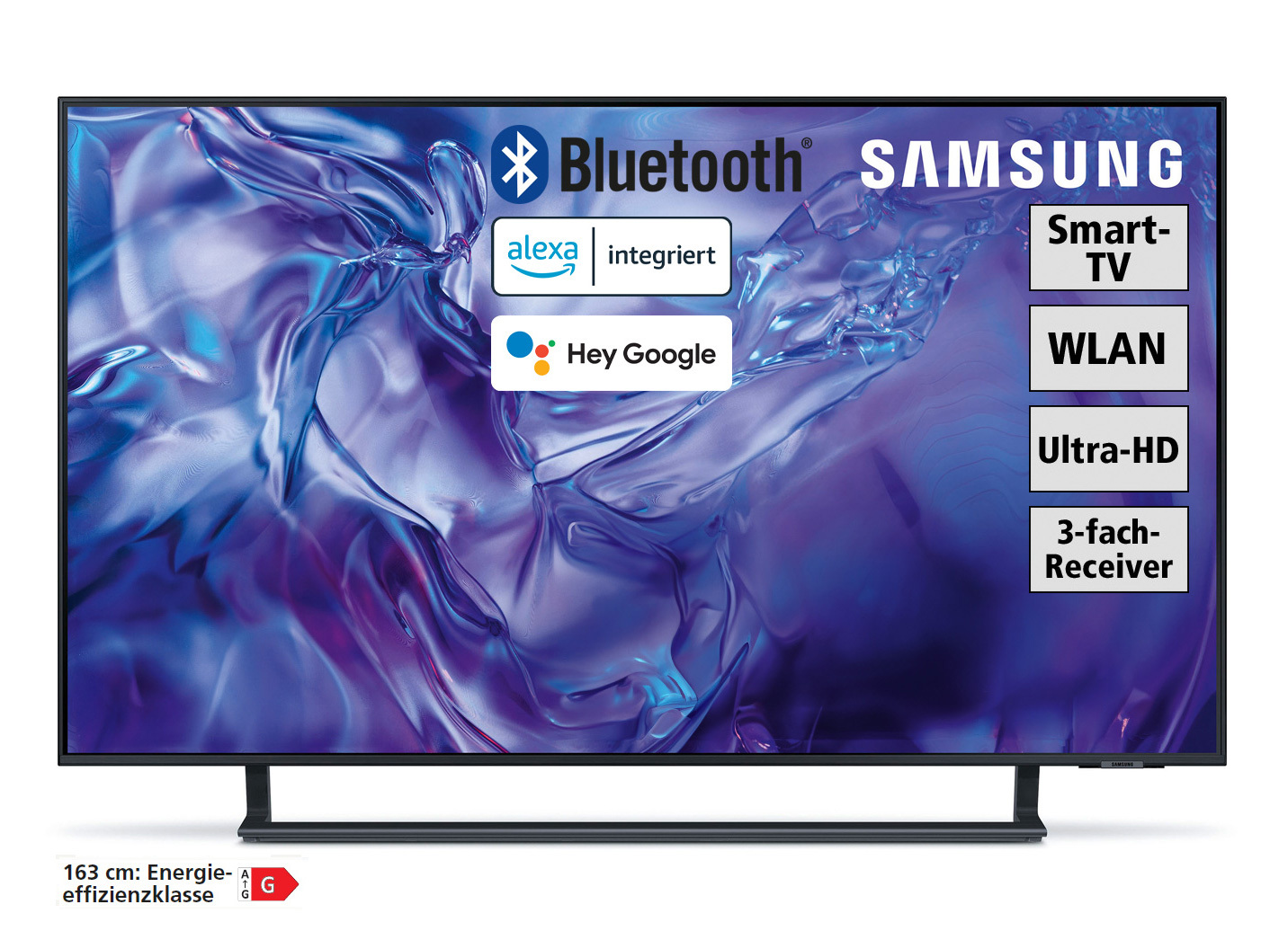 Rahmenloser Samsung 4K-Ultra-HD-LED-Fernseher mit Smart-TV