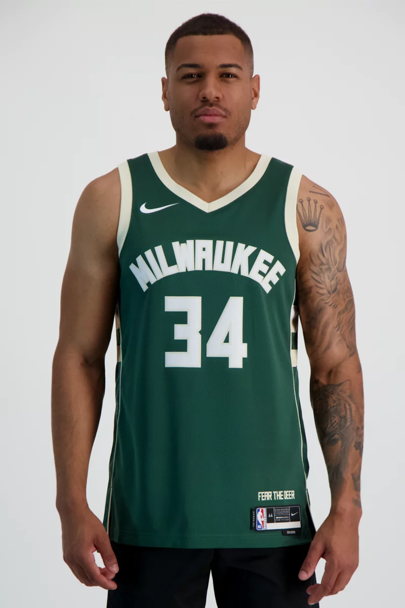 Nike Milwaukee Bucks Icon Edition Giannis Antetokounmpo Herren Basketballtrikot