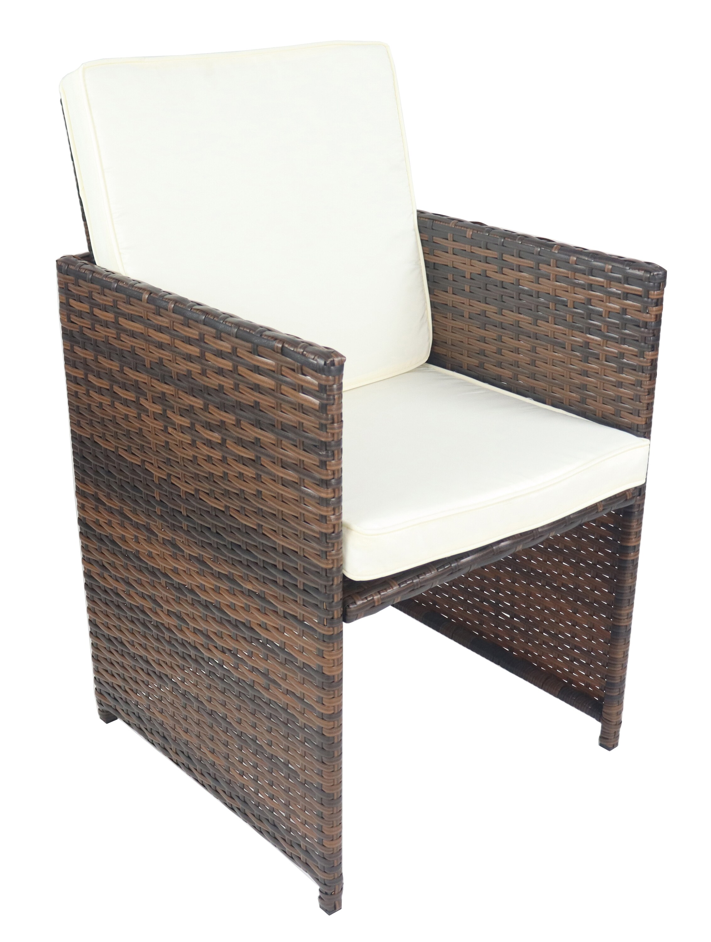 VCM 2-tlg. Set Gartenstuhl Loungestuhl Sessel Rattan Balkonstuhl Camping Sitzkissen Raloso
