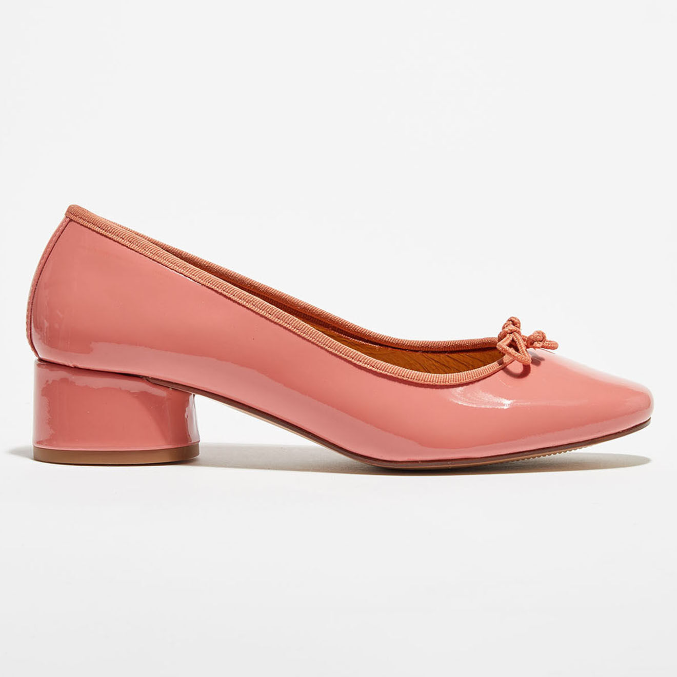 Quartier Latin Ballerines en Cuir Vernis Alma oranges - Talon 4 cm