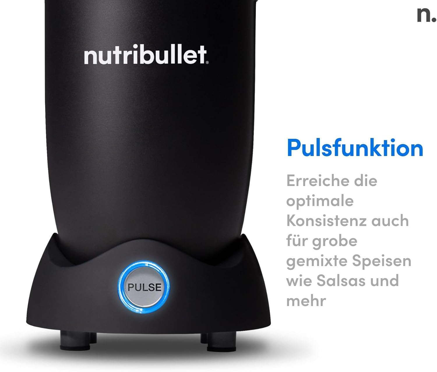 Nutribullet Pro 1200, Elektrischer Mixer, Zerkleinerer, Smoothie Mixer, Multifunktionsmixer, 1200w Leistung, 700ml und 900ml Gläser, schwarz, NB120MB