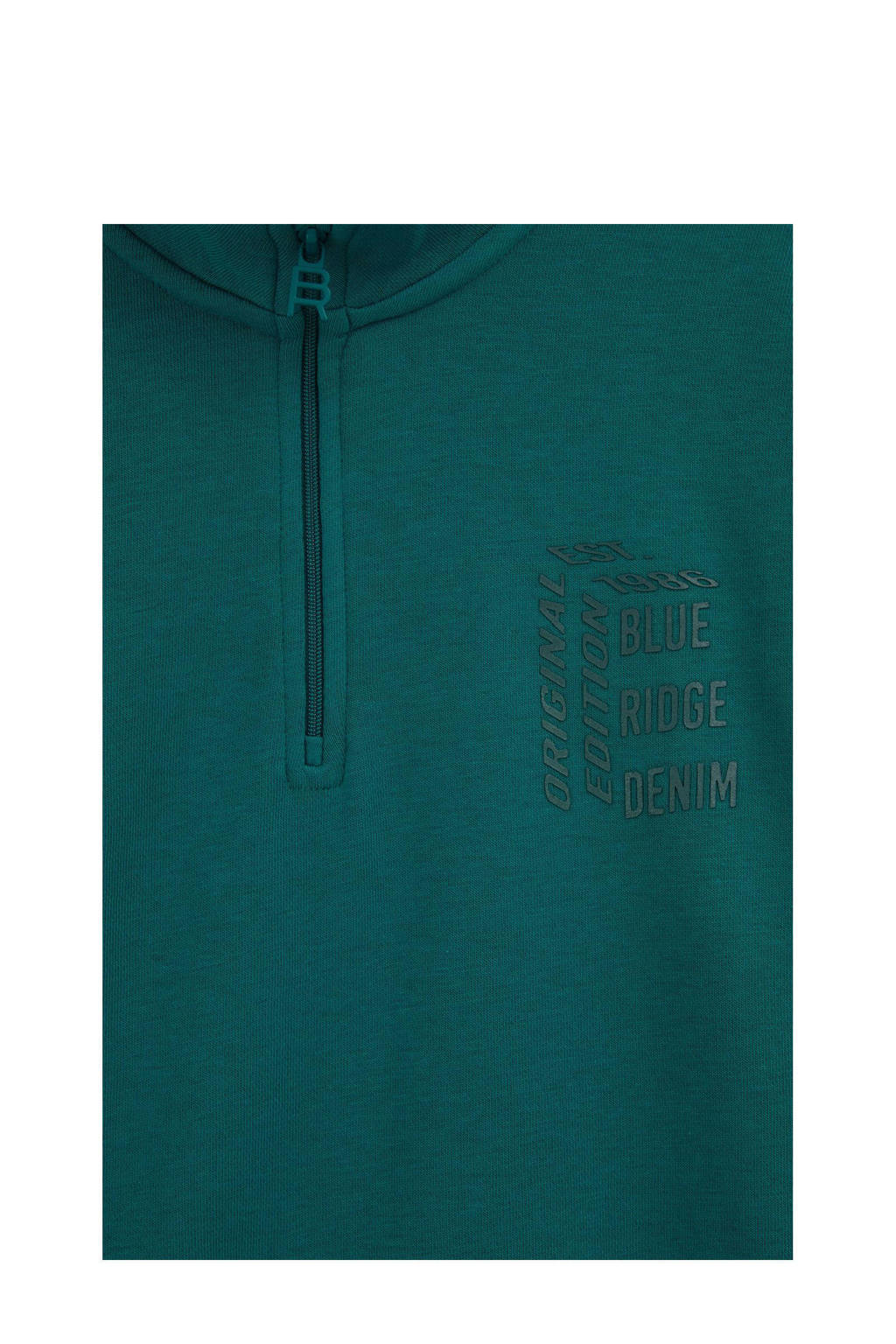 WE Fashion sweater met printopdruk turquoise