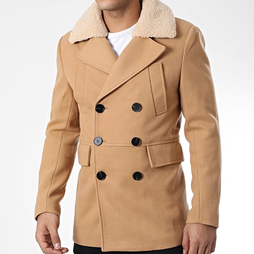 Veste Col Mouton Camel