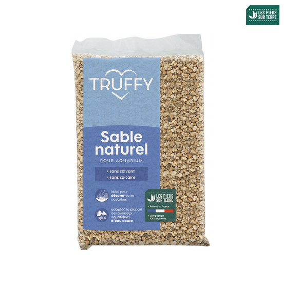 Sable naturel pour aquarium d'eau douce Truffy gros diamètre blanc 5kg