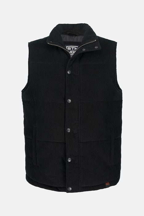 STHUGE Cordweste, Stepp, Zipper, warmes Futter, bis 8 XL