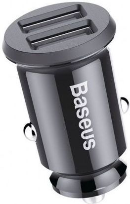 Baseus - Dubbele USB Fast Charge Autolader - Zwart - 15W