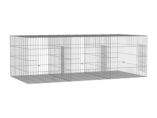Cage à lapin 3 panneaux 163x79x54 cm Fer galvanisé