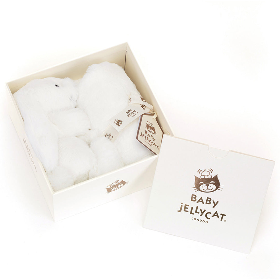 jellycat knuffeldoek bashful konijn luxe - white - 34 cm