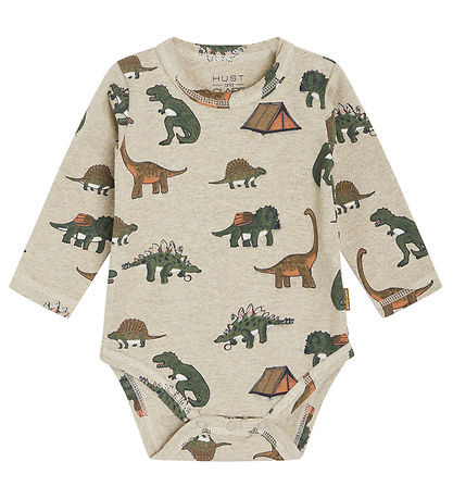 Hust and Claire Body L/æ - Buster - Beige Melange m. Dinosaurier