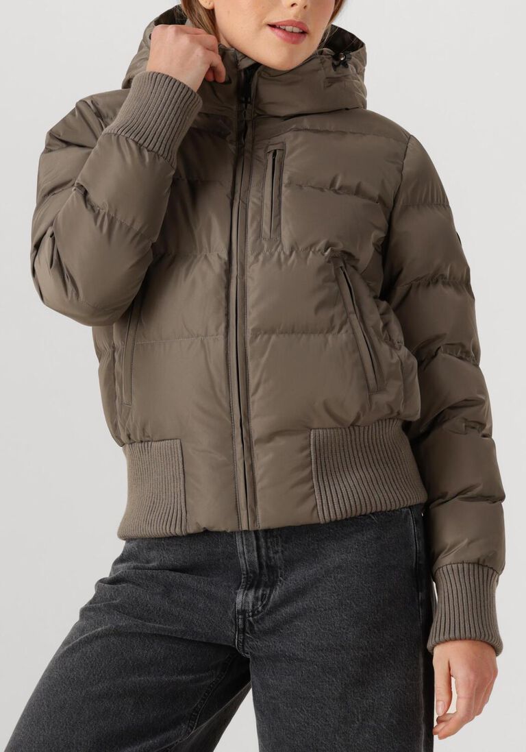 taupe airforce gewatteerde jas tate bomber