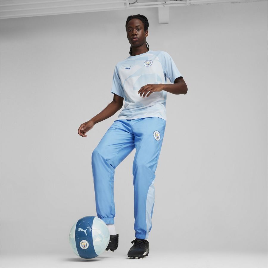 Manchester City Bas de Survêtement Avant-Match Woven - Bleu/Silber