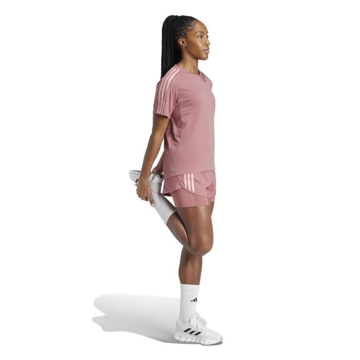 adidas Dame T-shirts Own The Run E 3-Stripes T-shirt Rød