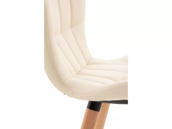 chaise salle à manger - Similicuir & Nature - Crème - Elda