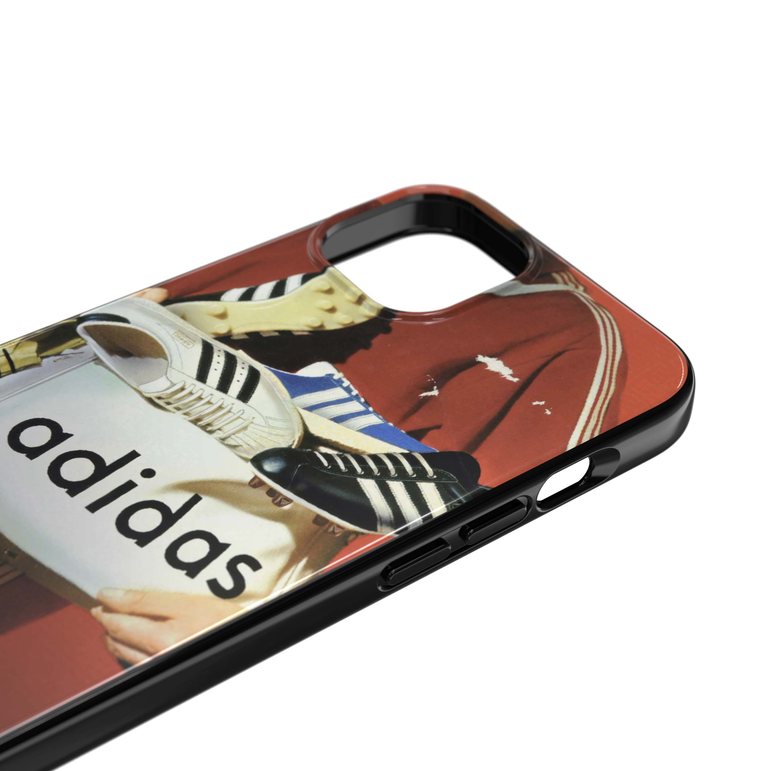 iPhone 13 Snap Case Trefoil Gummi Hülle 50 Years (49293) - Braun / Weiss