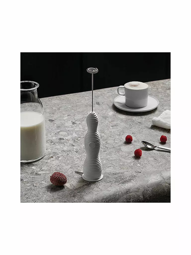 ALESSI Milchschäumer Pulcina  Weiss weiss